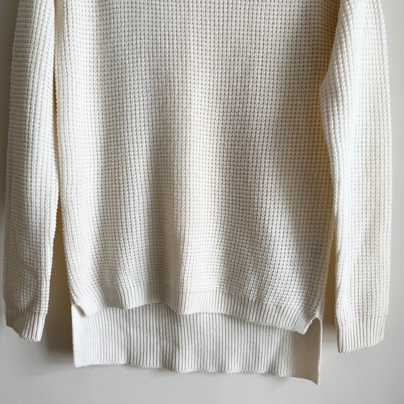 Wilfred Free Isabelli Waffle Knit Crew Neck Sweater Merino Wool Women XXS Hi Lo - Picture 4 of 11